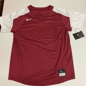 Nike Youth Team Vapor 1 Button Baseball Jersey L